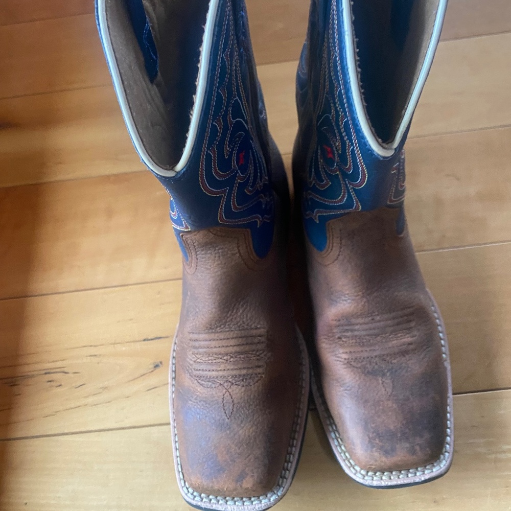 Ariat Quickdraw Square Toe Youth Kids Western Cowboy Boots - Picture 4 of 5